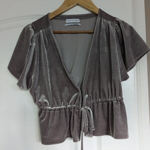 UO velvet shrug